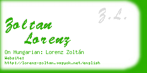 zoltan lorenz business card